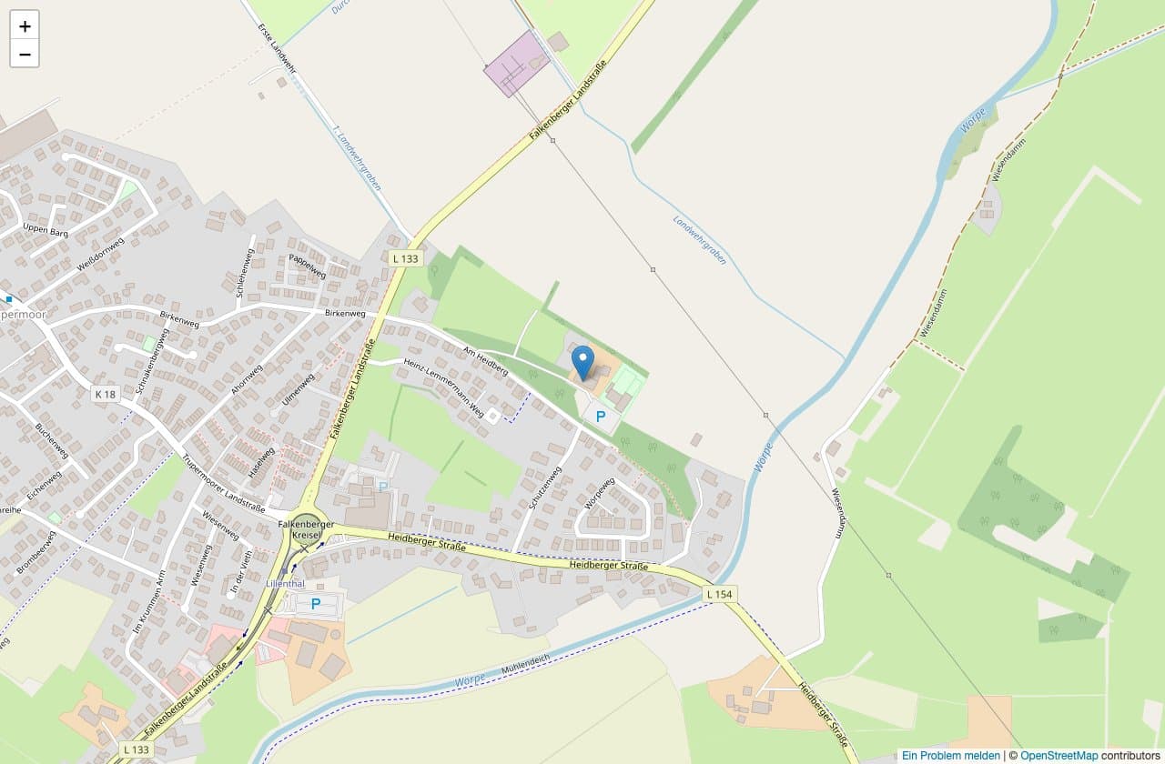 Podgląd mapy Pein's Gästehaus w Lilienthal